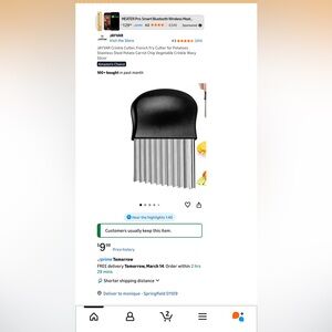 Black Crinkle Cutter for Vegetables